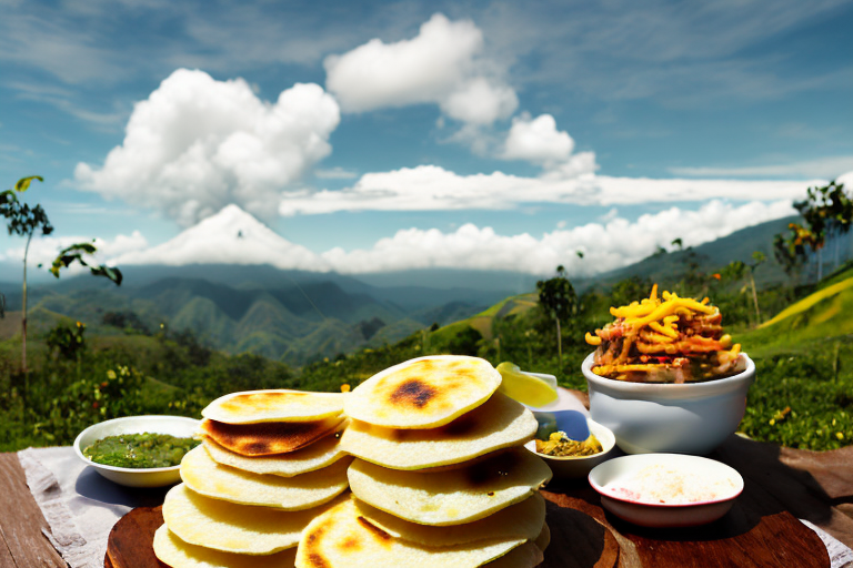 A variety of delicious arepas